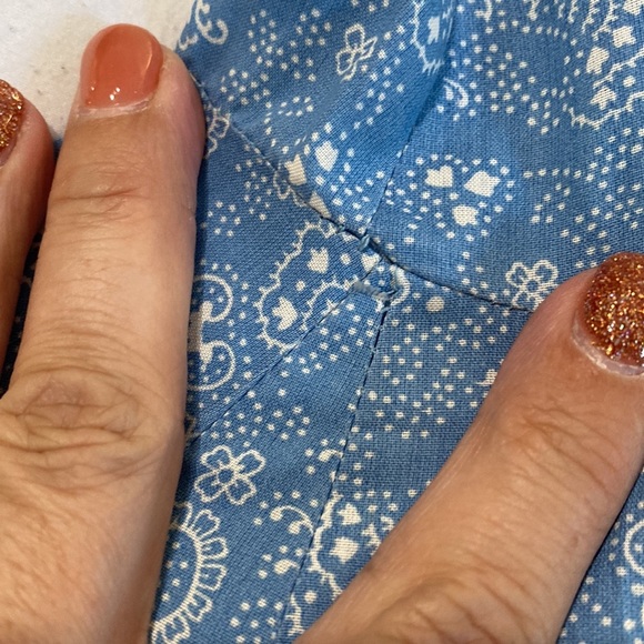 Vintage 60s 70s Floral Paisley Flutter Sleeve Cottagecore Lace Fit Flare Dress - Picture 10 of 14